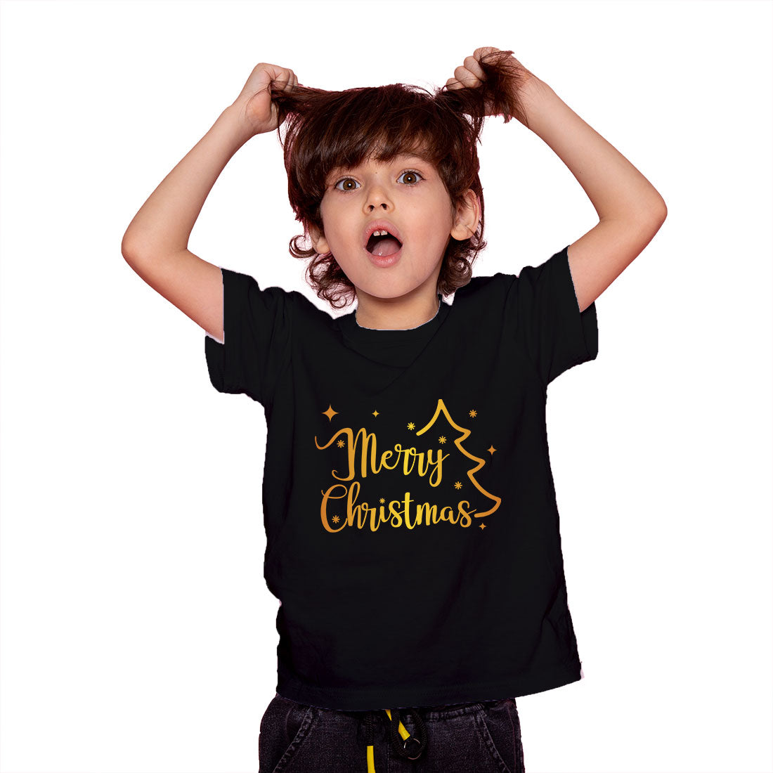 Merry Christmas Kids T-Shirt - Soft Cotton, Festive & Fun (D6)