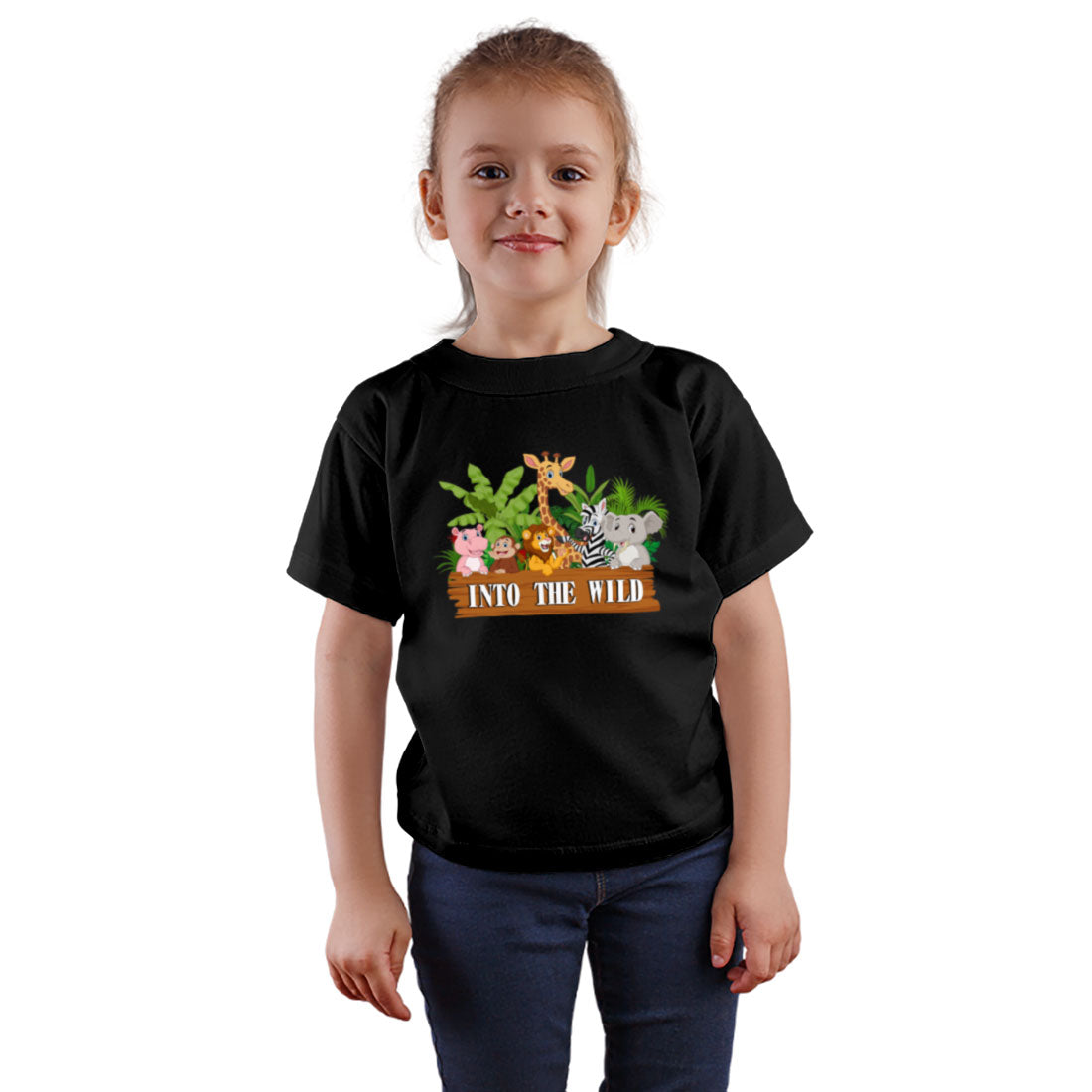 Into the World Animal Theme Kids T-Shirt - Soft Cotton Comfort for Little Explorers (D61)