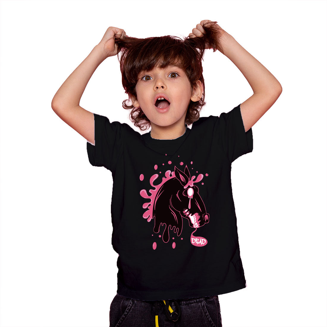 Spooky Vibes Kids T-Shirt - Soft Cotton for Little Monsters (D78)