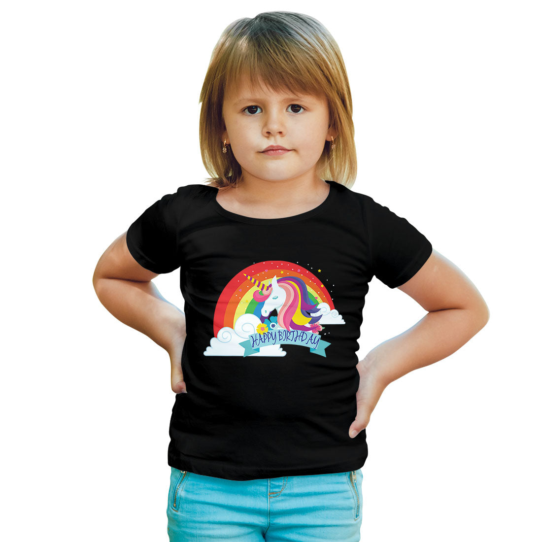 Unicorn Birthday Kids T-Shirt - Soft Cotton for Magical Celebrations (D79)