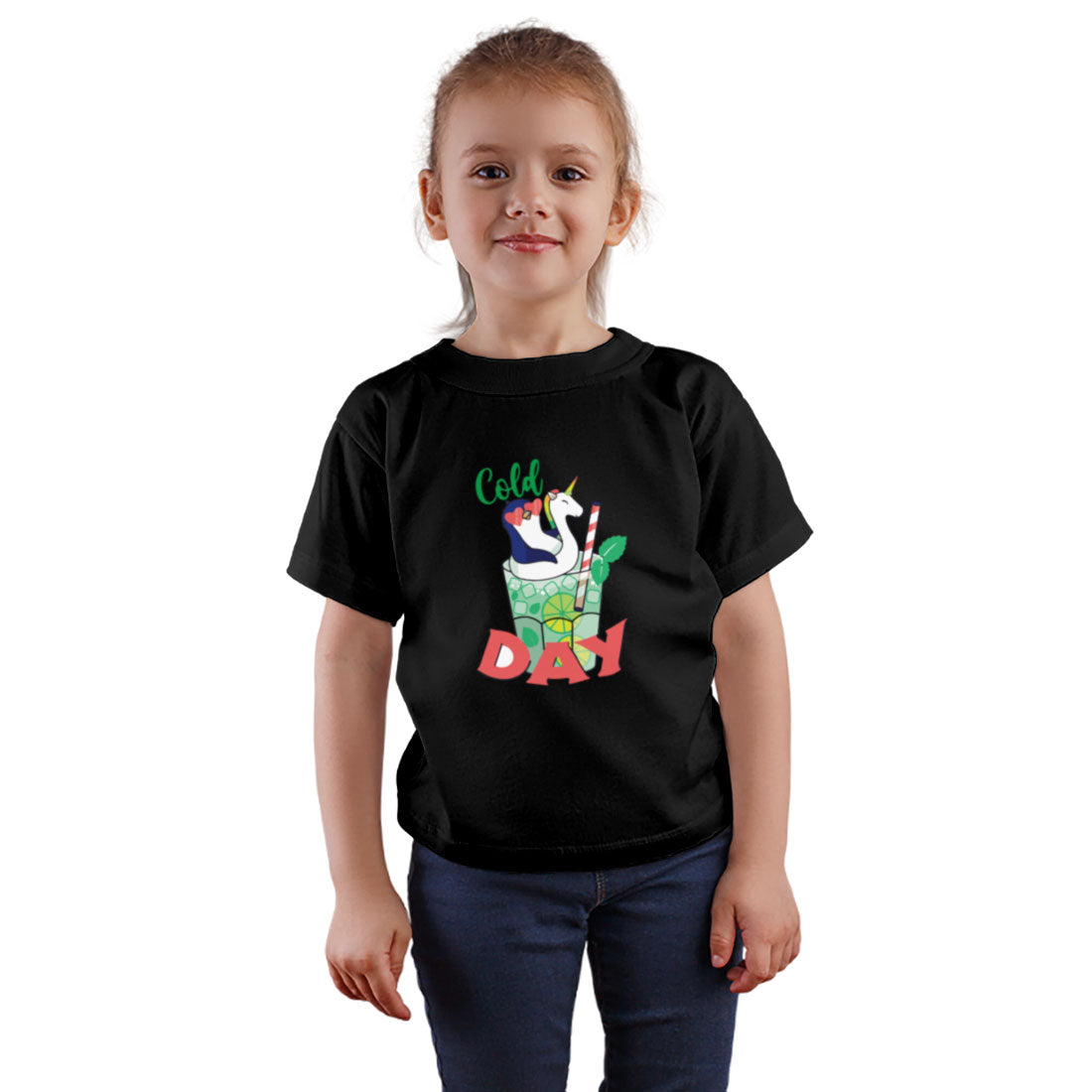 Cold Day Kids T-Shirt - Cozy Comfort in Super Combed Cotton (D83)