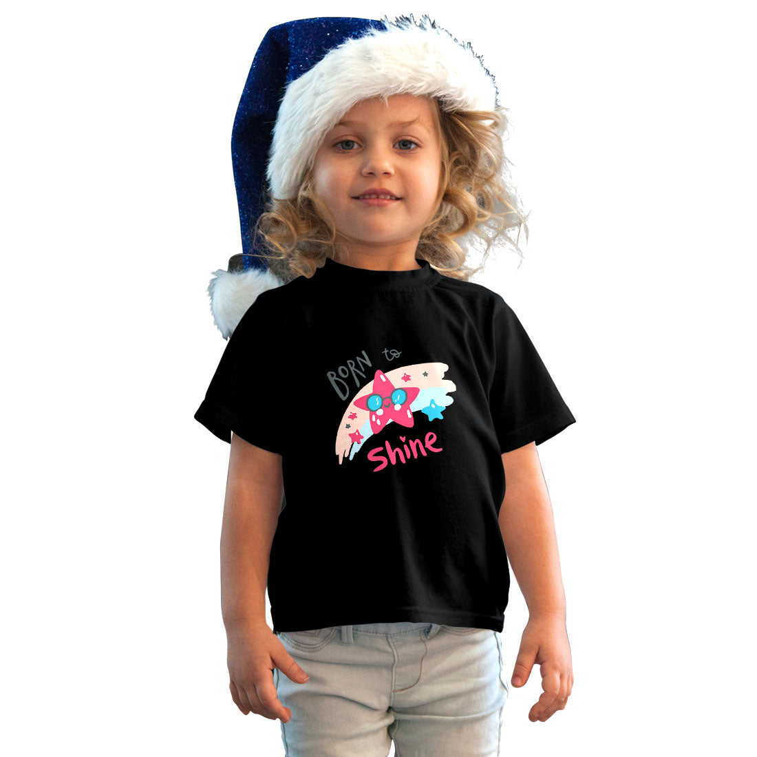 Born to Shine Kids T-Shirt - Super Combed Bio-Wash Cotton (D89)