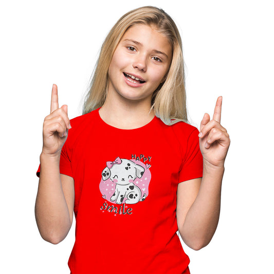 Adorable Puppy Print Kids T-Shirt - Super Combed Cotton for Comfy Days (D141)