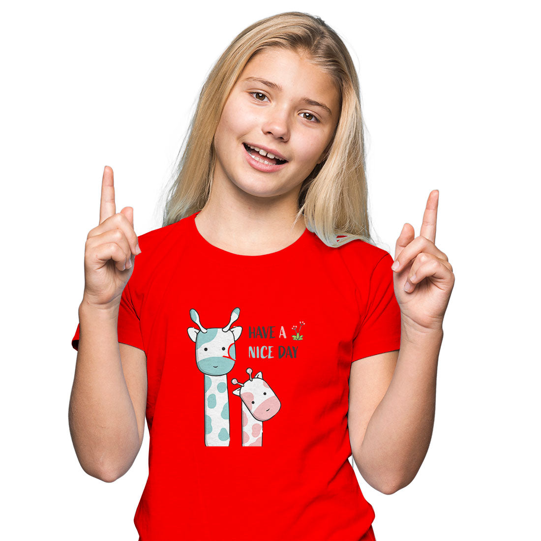 Cute Giraffe Kids T-Shirt - Soft Cotton, Fun & Playful Design (D149)