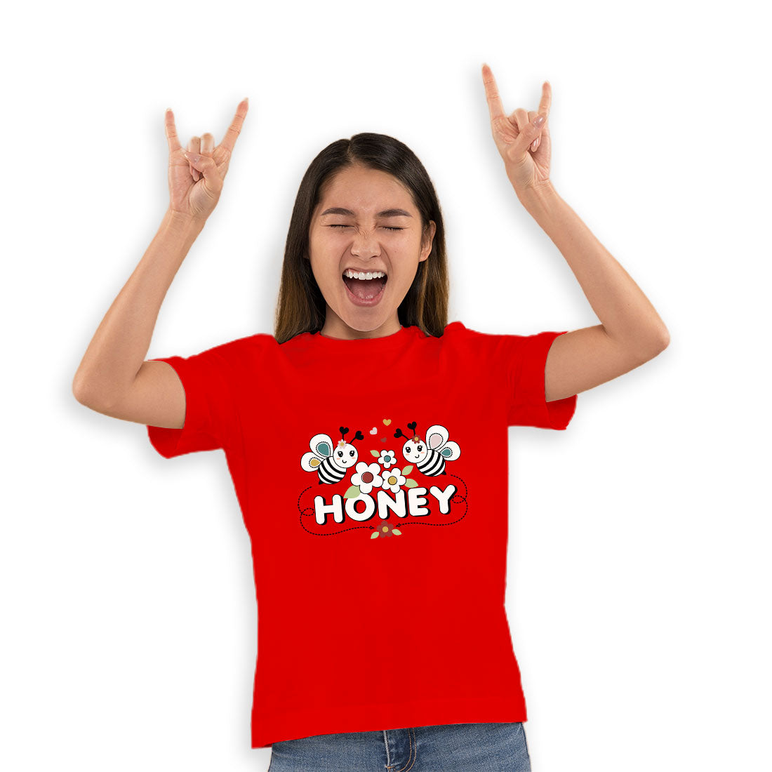 Buzzing Honey Bee Kids T-Shirt - Soft Super Combed Cotton for All-Day Comfort (D160)