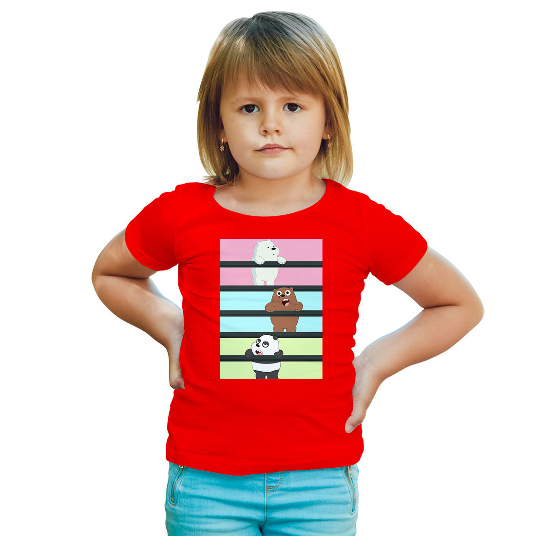 Panda & Bear Kids T-Shirt - Soft, Combed Cotton Comfort! (D54)
