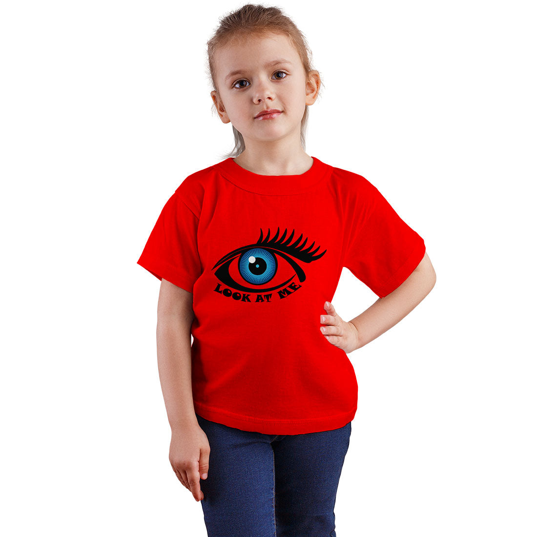 Look at Me Kids T-Shirt - Super Combed Bio-Wash Cotton for Playful Comfort (D73)