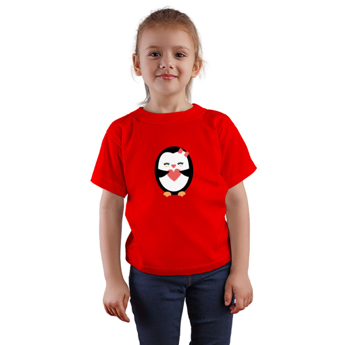 Cute Penguin Kids T-Shirt - Super Soft Cotton for Festive Fun (D76)