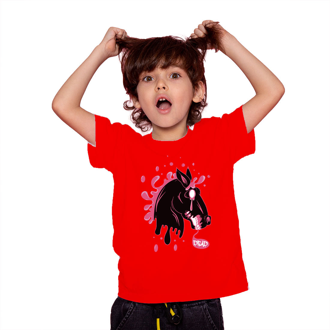 Spooky Vibes Kids T-Shirt - Soft Cotton for Little Monsters (D78)