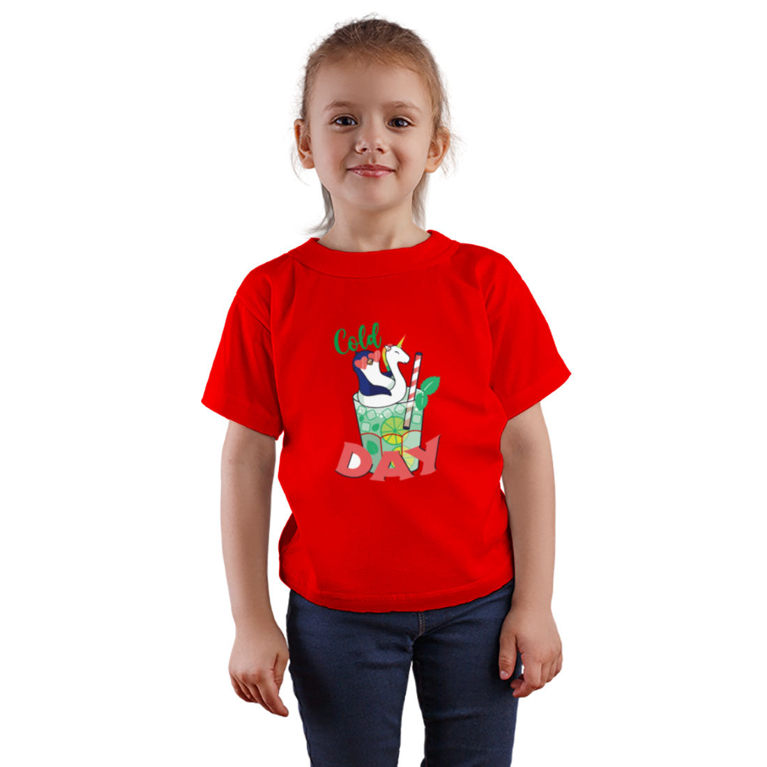 Cold Day Kids T-Shirt - Cozy Comfort in Super Combed Cotton (D83)