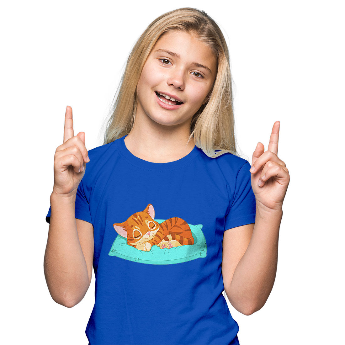 Adorable Kitty Kids T-Shirt - Super Combed Bio-Wash Cotton (D10)