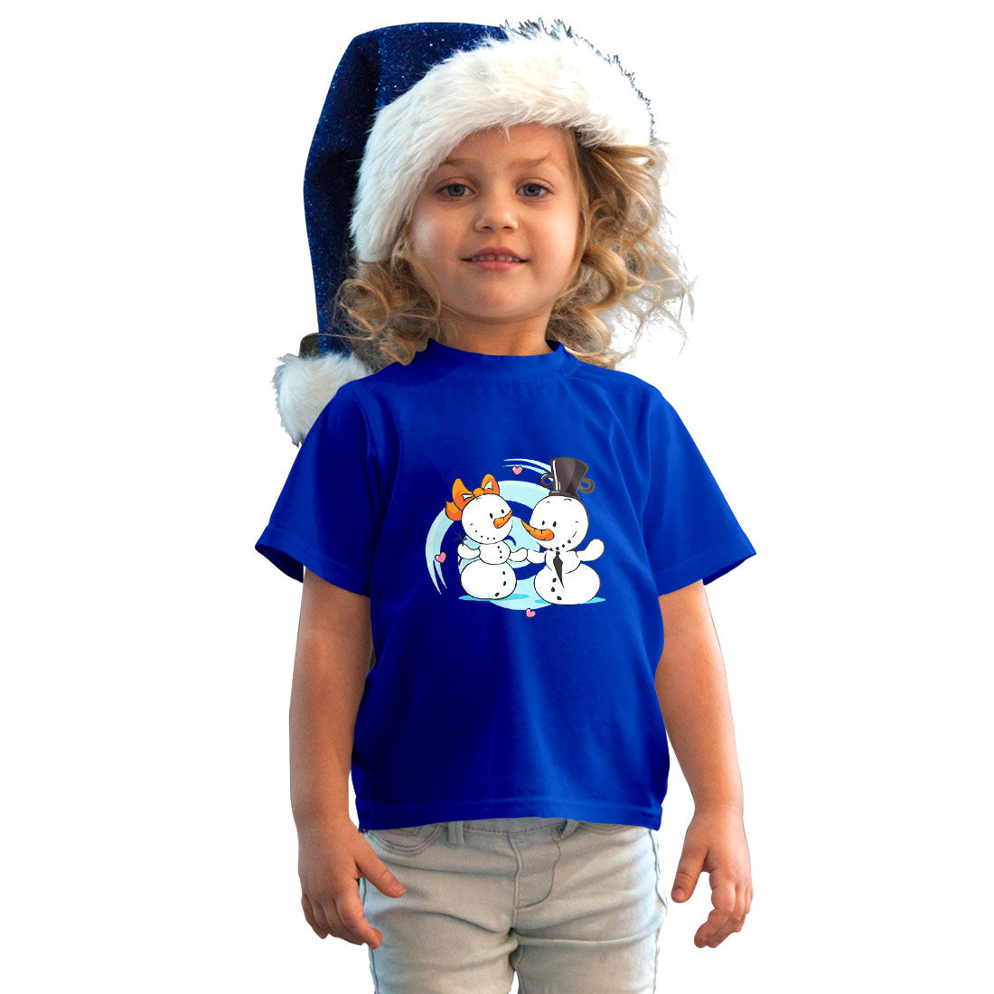 Snow Ball Delight Kids T-Shirt - Super Combed Cotton, Round Neck, Half Sleeves (D106)