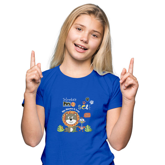 Little Lion Zoo Kids T-Shirt - Super Combed Bio-Wash Cotton for Playful Comfort (D121)