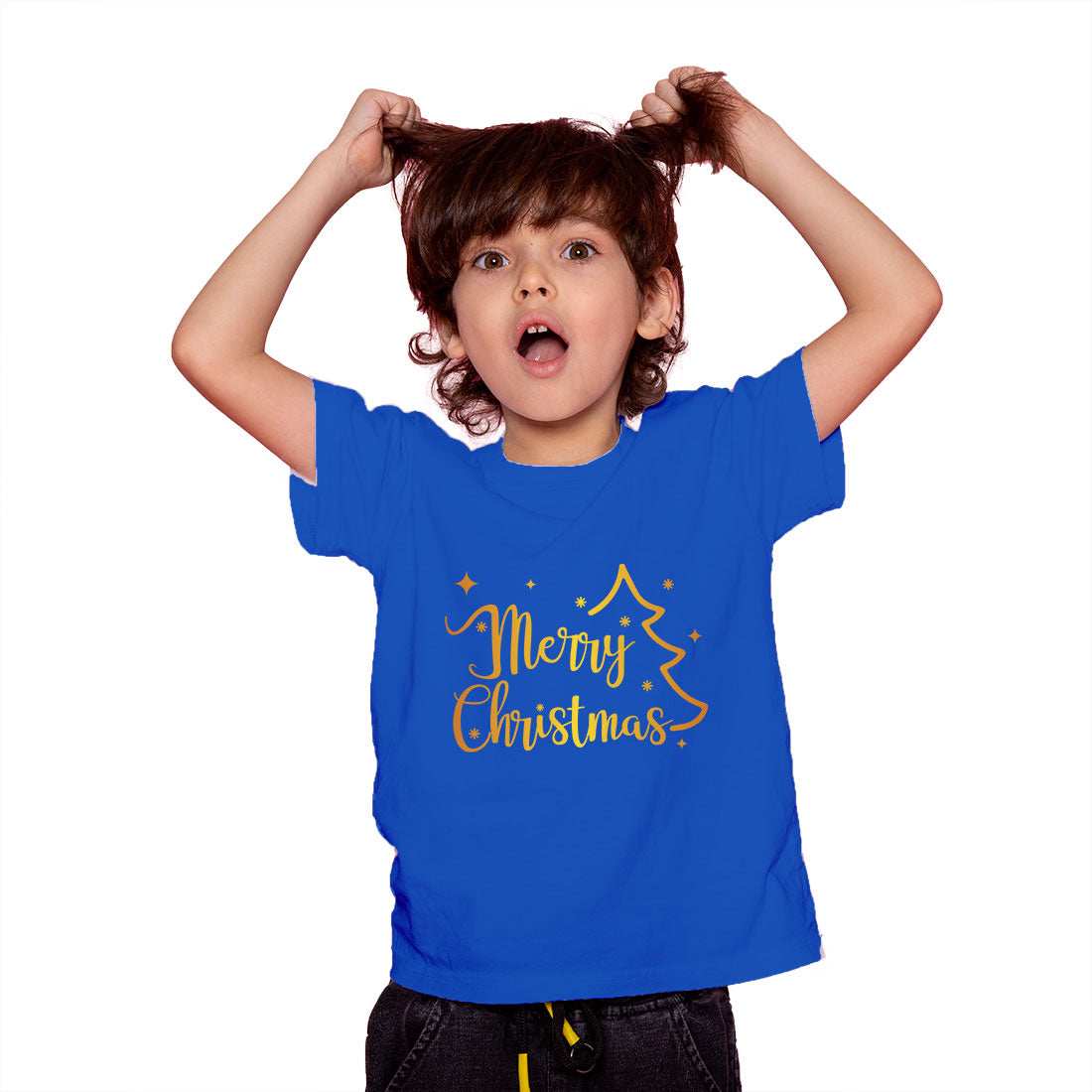Merry Christmas Kids T-Shirt - Soft Cotton, Festive & Fun (D6)