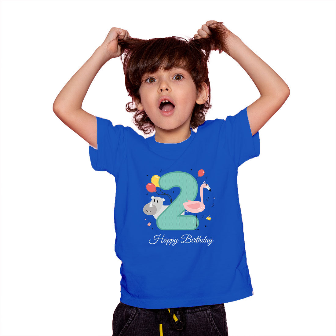 Happy Birthday 2nd Year Kids T-Shirt - Soft Cotton, Fun & Comfy! (D68)