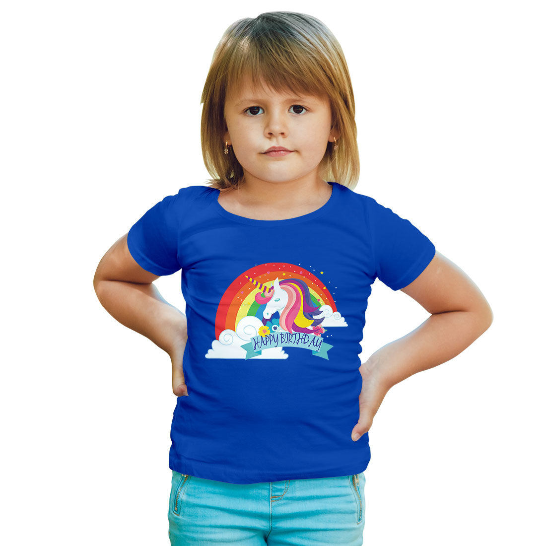 Unicorn Birthday Kids T-Shirt - Soft Cotton for Magical Celebrations (D79)