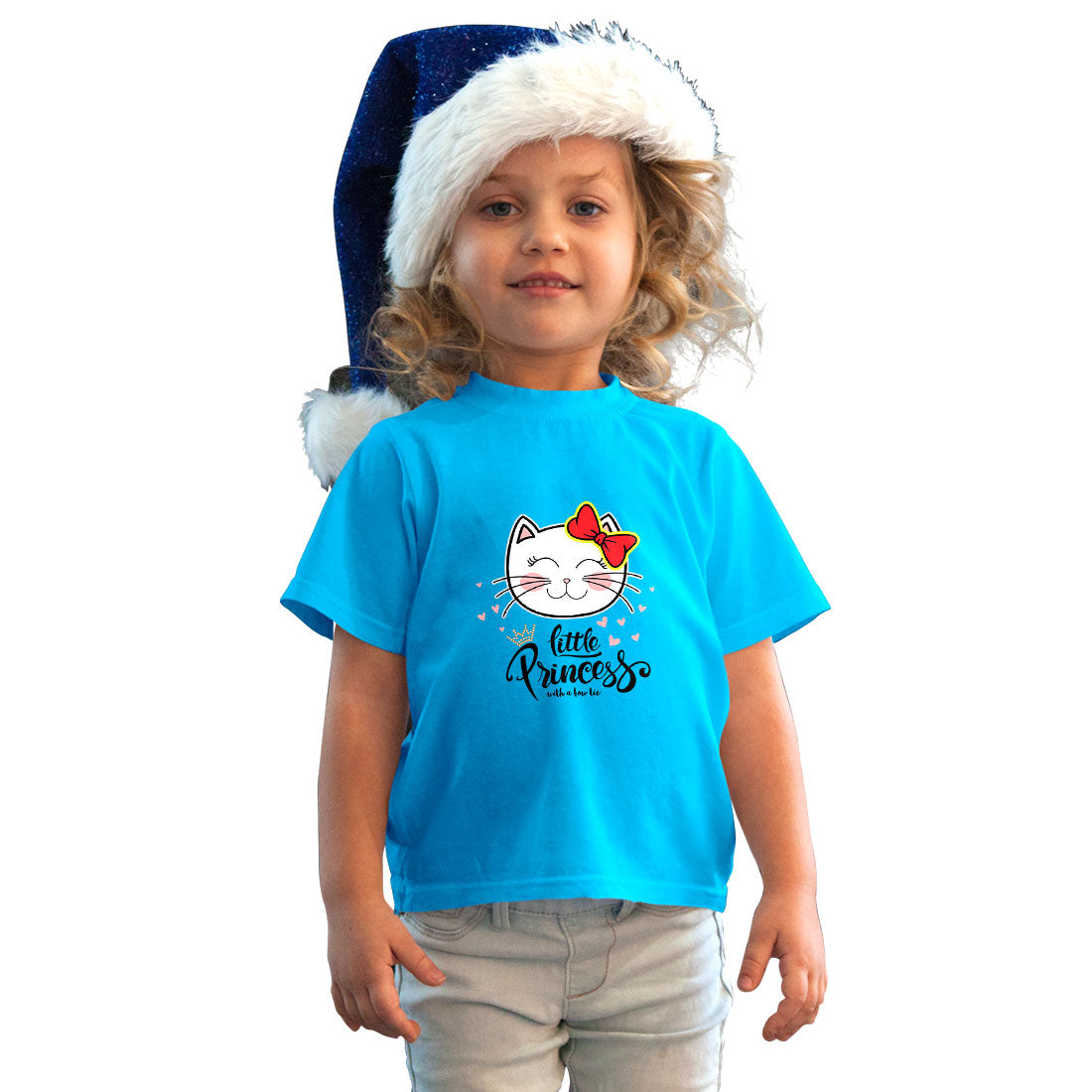 Little Princess Kids T-Shirt - Super Combed Cotton, Round Neck, Half Sleeve (D100)