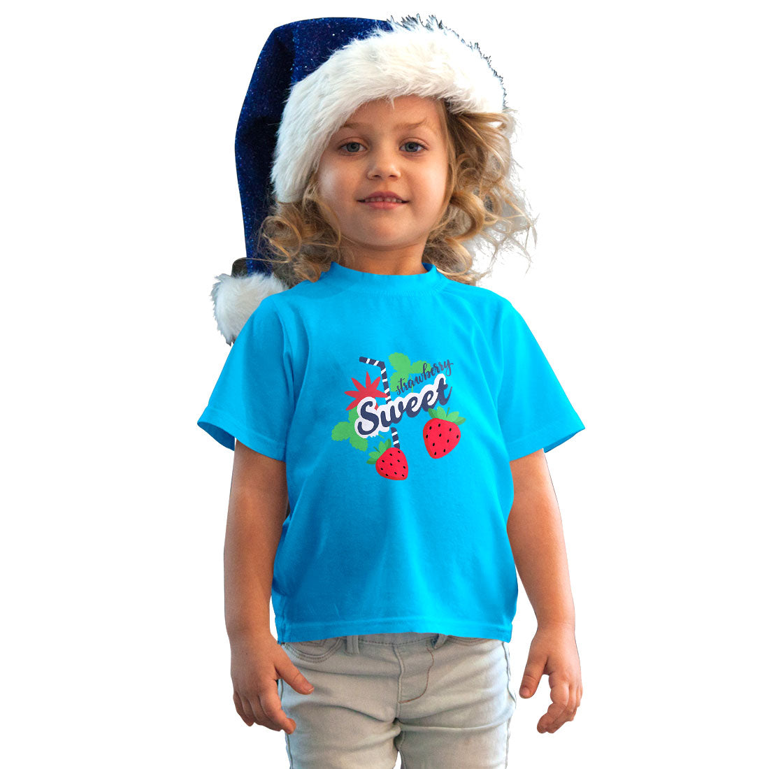 Sweet Strawberry Kids T-Shirt - Super Combed Bio-Wash Cotton (D113)
