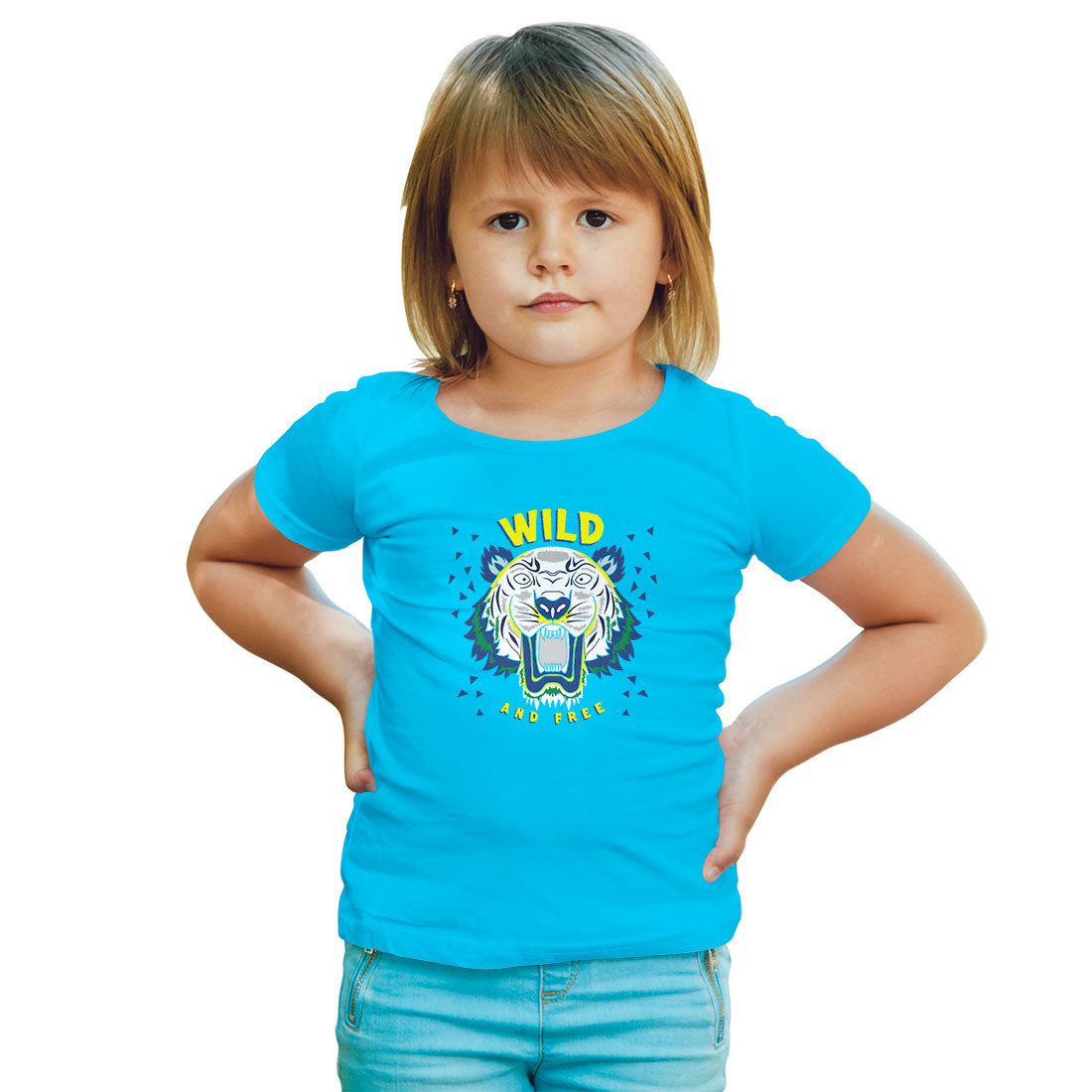 Wild and Free Kids T-Shirt - Soft Cotton Comfort for Little Explorers (D43)