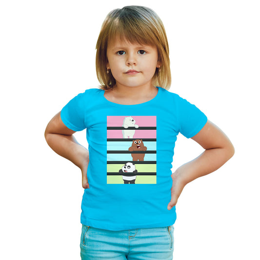Panda & Bear Kids T-Shirt - Soft, Combed Cotton Comfort! (D54)