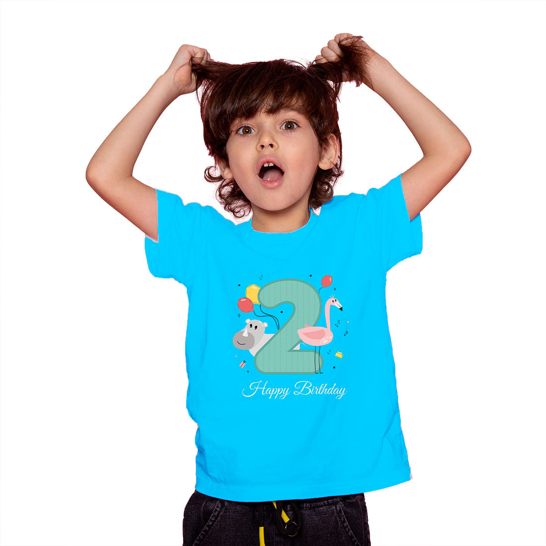 Happy Birthday 2nd Year Kids T-Shirt - Soft Cotton, Fun & Comfy! (D68)