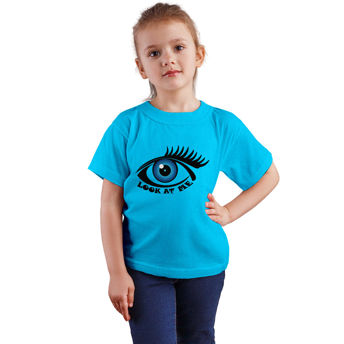 Look at Me Kids T-Shirt - Super Combed Bio-Wash Cotton for Playful Comfort (D73)