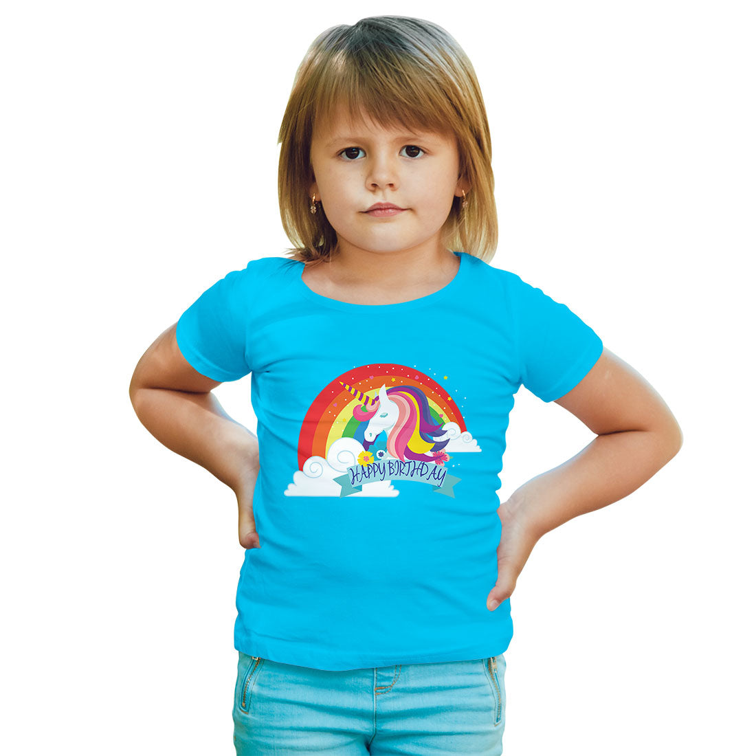 Unicorn Birthday Kids T-Shirt - Soft Cotton for Magical Celebrations (D79)
