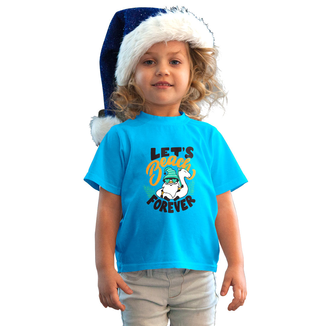 Let’s Beach Forever - Kids’ Cotton T-Shirt (Round Neck, Half Sleeve) (D82)