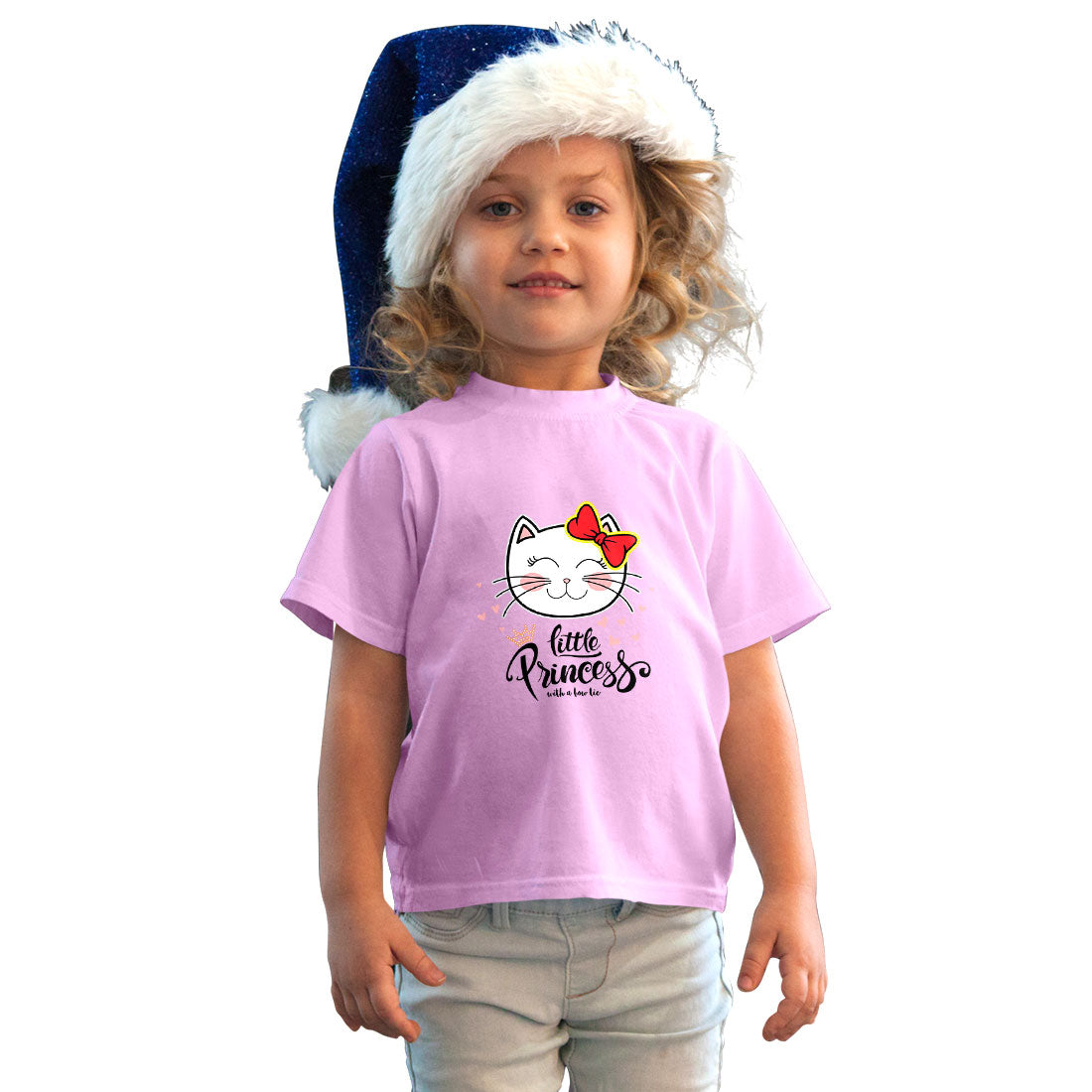 Little Princess Kids T-Shirt - Super Combed Cotton, Round Neck, Half Sleeve (D100)