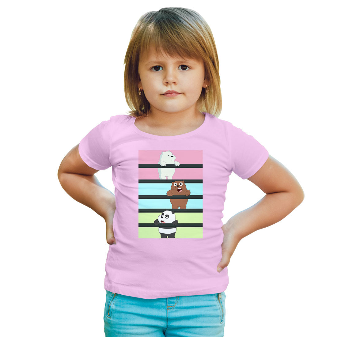 Panda & Bear Kids T-Shirt - Soft, Combed Cotton Comfort! (D54)