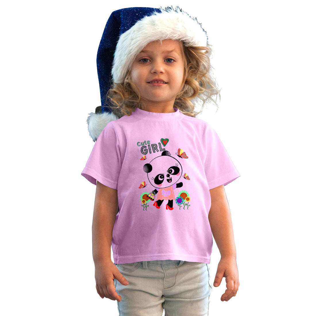 Adorable Cute Girl Printed Kids T-Shirt - Soft Cotton Comfort (D57)