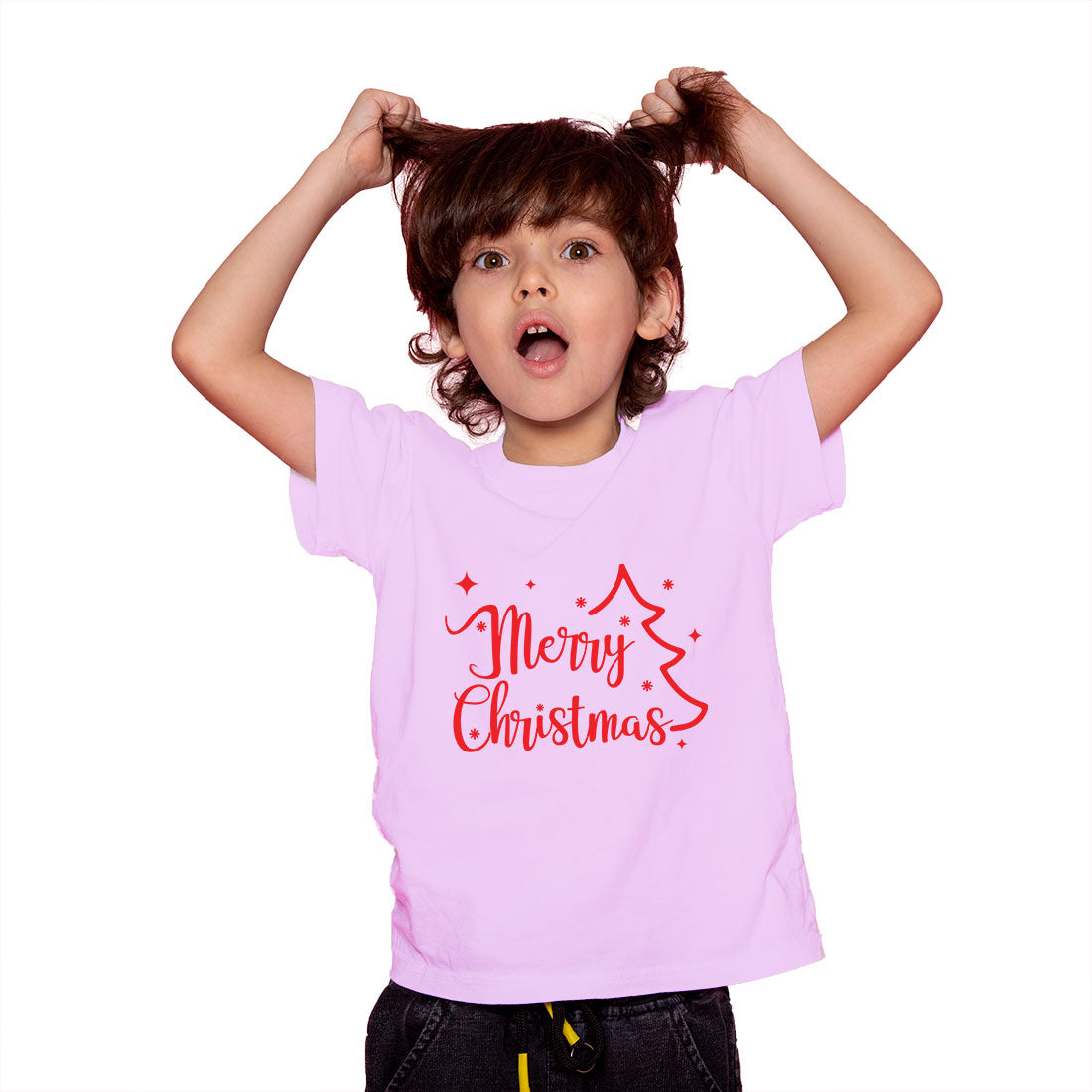Merry Christmas Kids T-Shirt - Soft Cotton, Festive & Fun (D6)