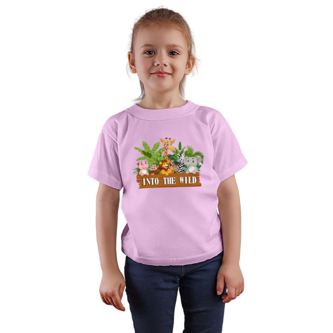 Into the World Animal Theme Kids T-Shirt - Soft Cotton Comfort for Little Explorers (D61)