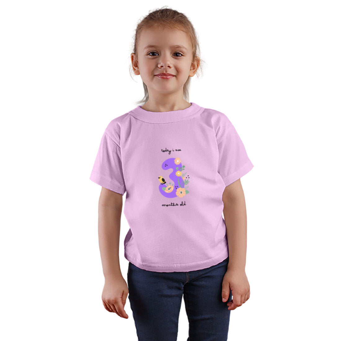 Three Months Old Baby T-Shirt - Soft Cotton for Little Joys (D69)