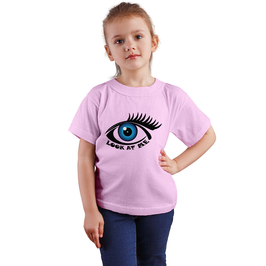 Look at Me Kids T-Shirt - Super Combed Bio-Wash Cotton for Playful Comfort (D73)