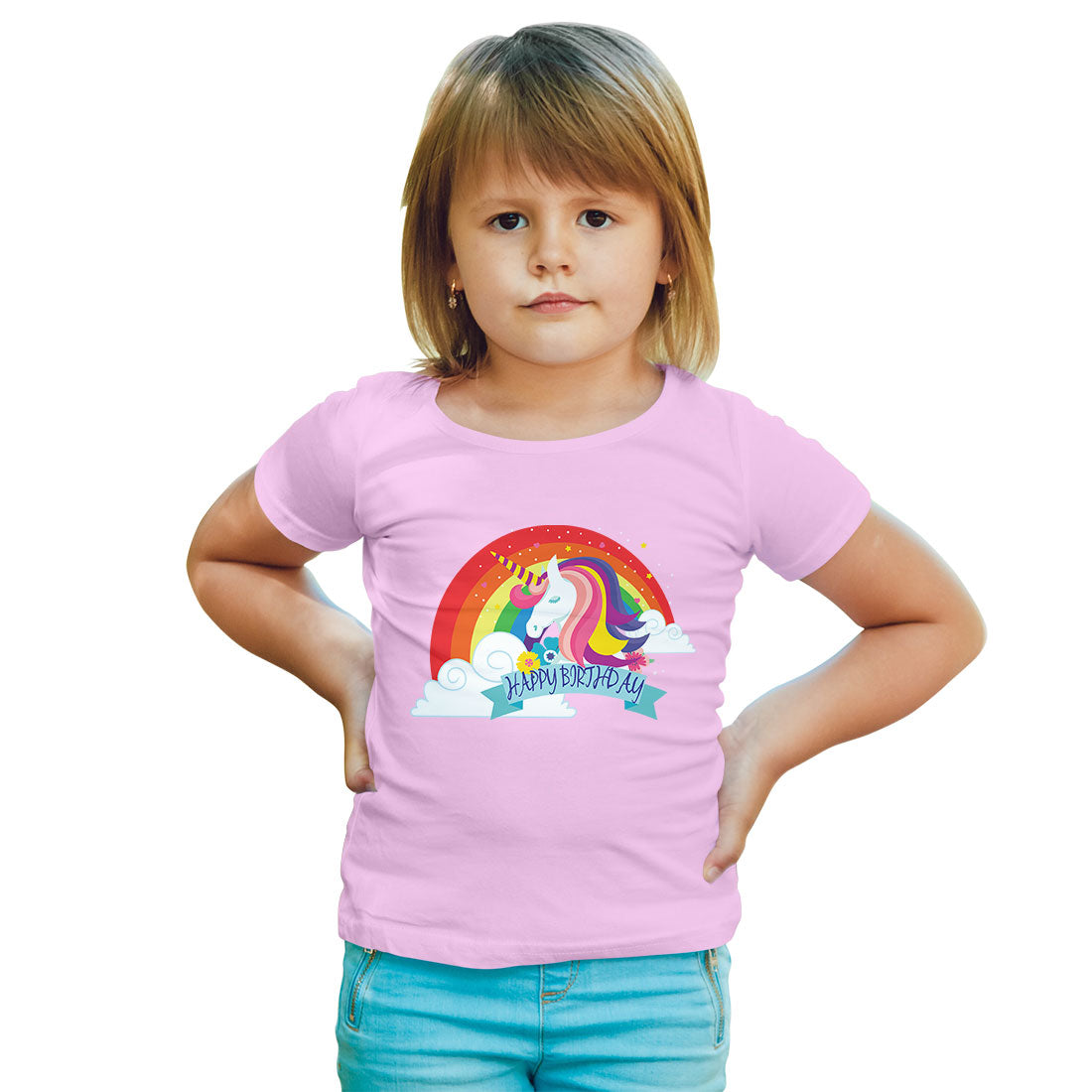 Unicorn Birthday Kids T-Shirt - Soft Cotton for Magical Celebrations (D79)