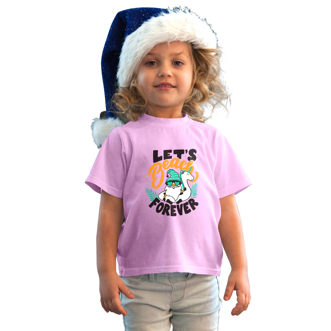 Let’s Beach Forever - Kids’ Cotton T-Shirt (Round Neck, Half Sleeve) (D82)