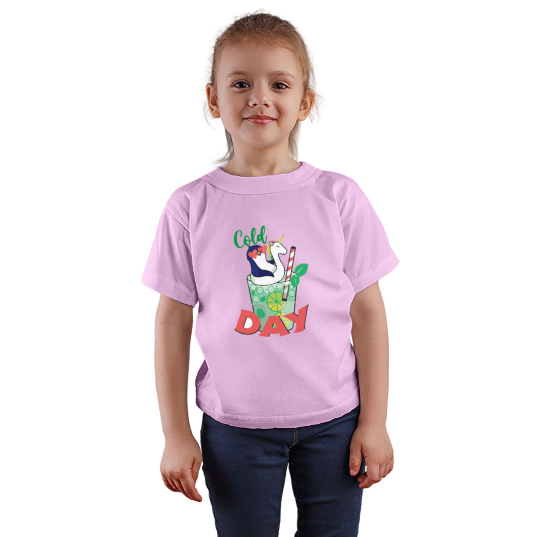 Cold Day Kids T-Shirt - Cozy Comfort in Super Combed Cotton (D83)