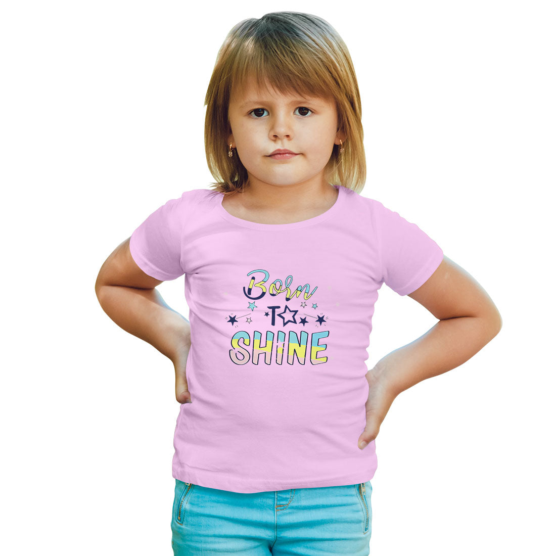 Born to Shine - Kids' Super Combed Cotton T-Shirt (D88)