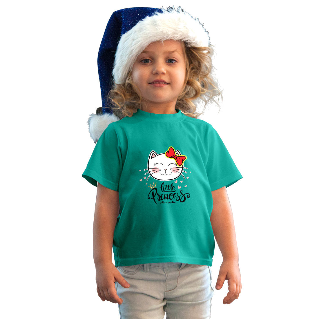 Little Princess Kids T-Shirt - Super Combed Cotton, Round Neck, Half Sleeve (D100)