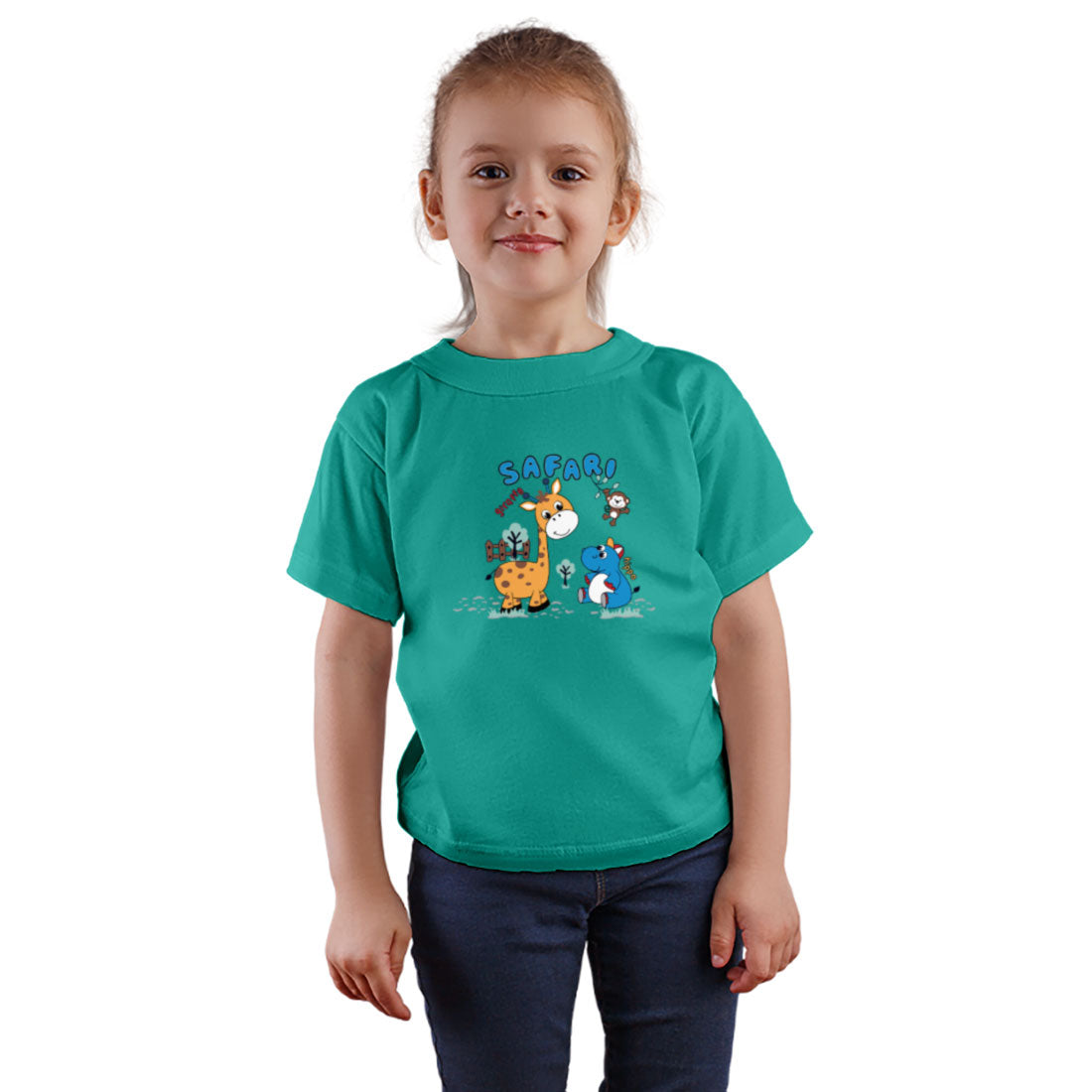 Safari Adventure Kids T-Shirt - Soft & Comfy Super Combed Cotton (D125)