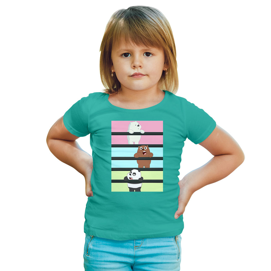 Panda & Bear Kids T-Shirt - Soft, Combed Cotton Comfort! (D54)