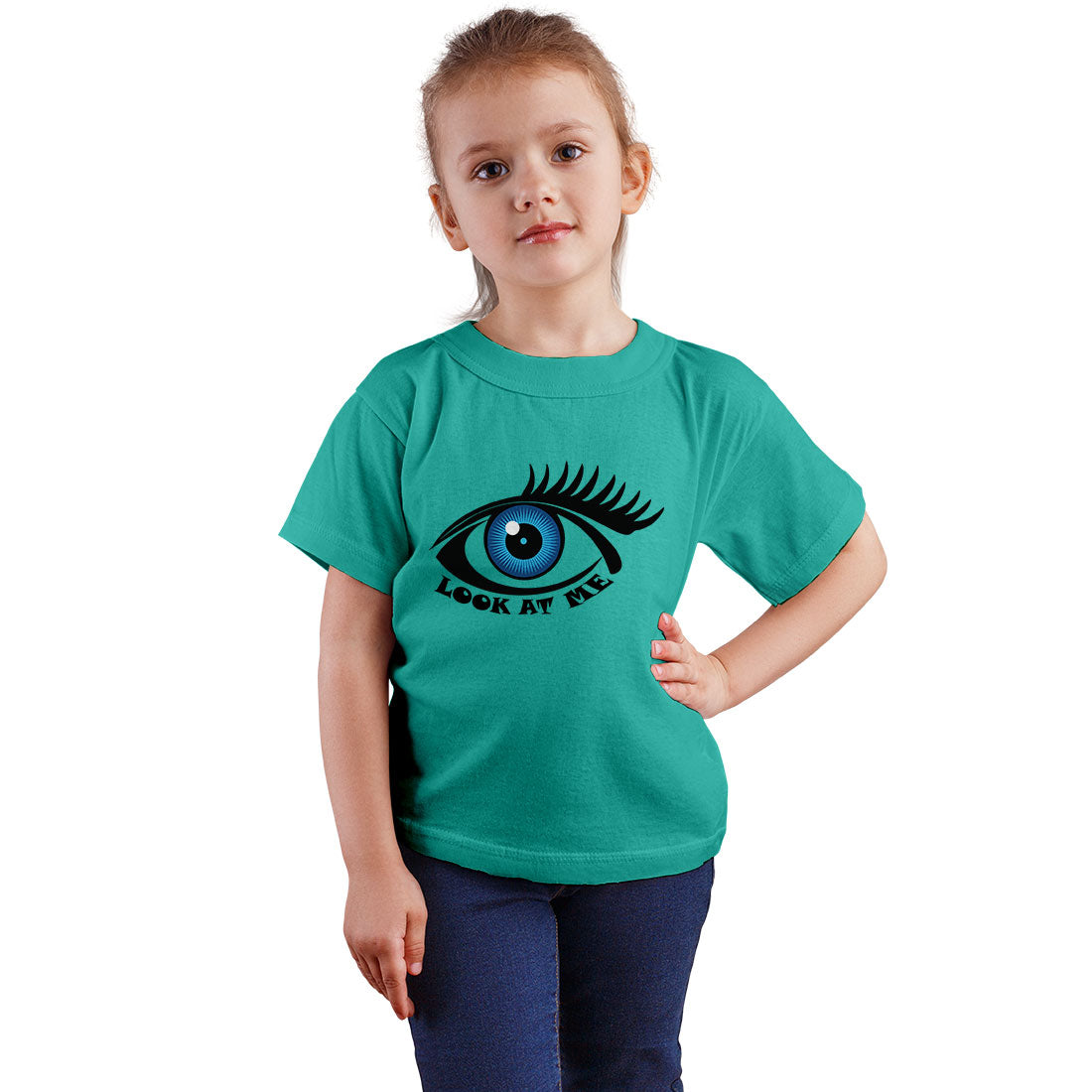 Look at Me Kids T-Shirt - Super Combed Bio-Wash Cotton for Playful Comfort (D73)