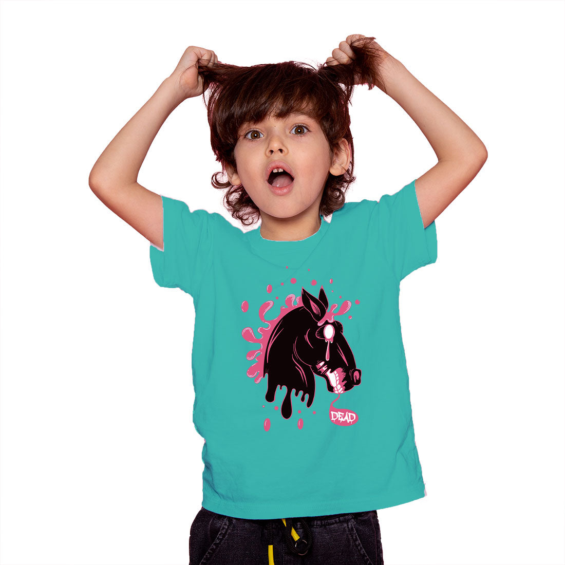 Spooky Vibes Kids T-Shirt - Soft Cotton for Little Monsters (D78)