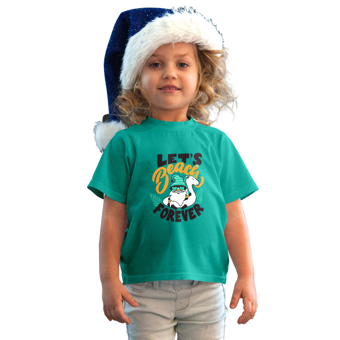 Let’s Beach Forever - Kids’ Cotton T-Shirt (Round Neck, Half Sleeve) (D82)