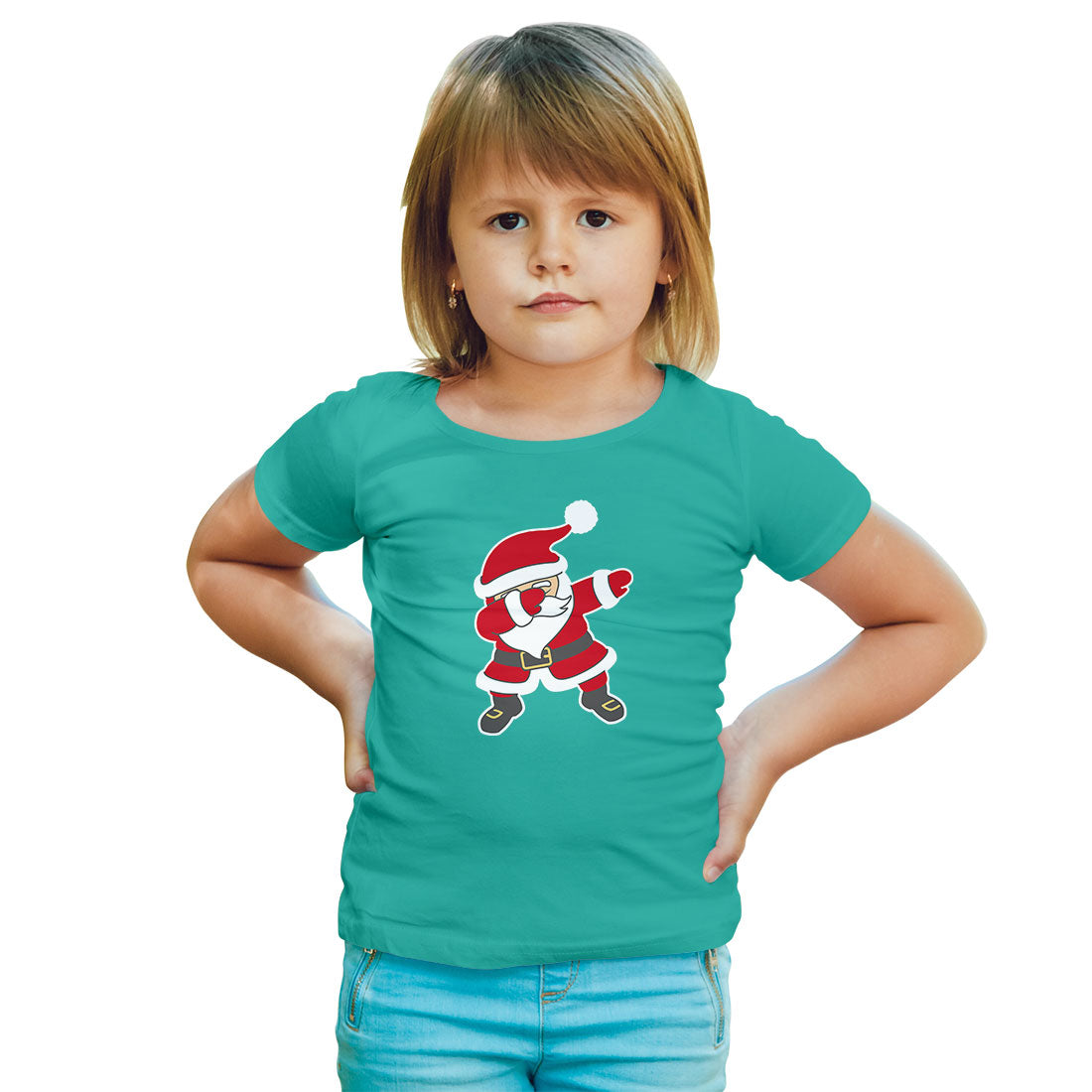 Santa Claus Kids T-Shirt - Soft Cotton for a Jolly Christmas (D9)
