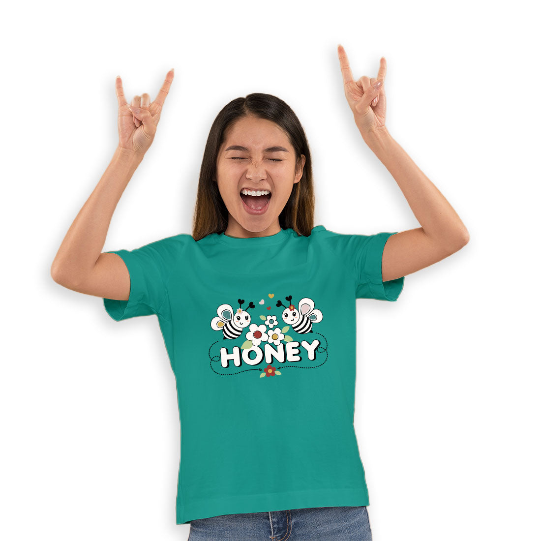 Buzzing Honey Bee Kids T-Shirt - Soft Super Combed Cotton for All-Day Comfort (D160)