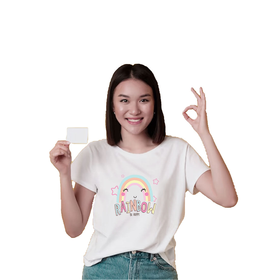 Rainbow Be Happy Kids T-Shirt - Comfy, Colorful & Fun! (D104)