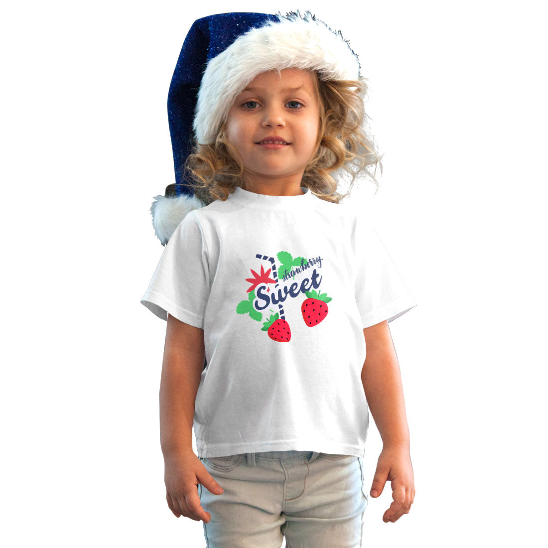 Sweet Strawberry Kids T-Shirt - Super Combed Bio-Wash Cotton (D113)