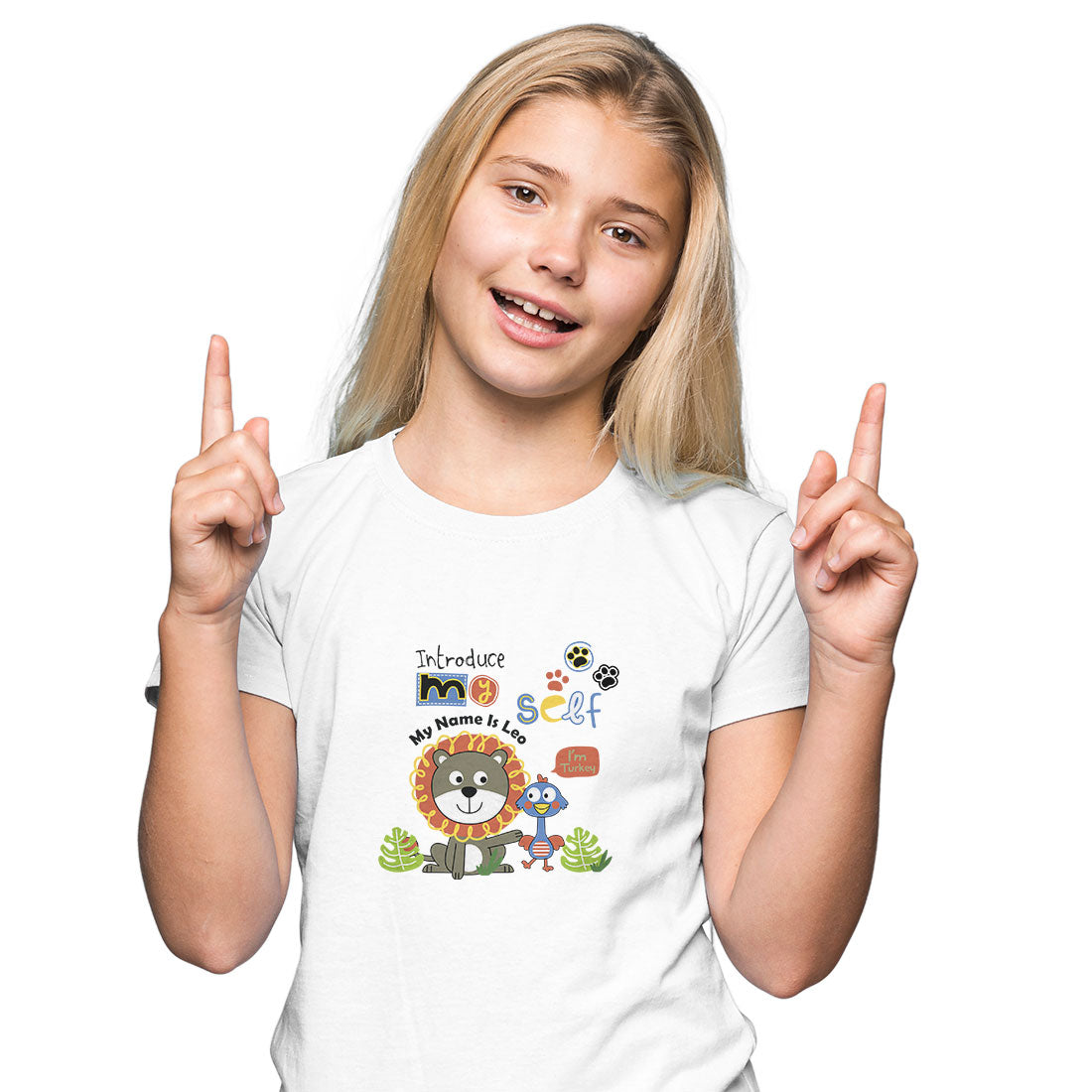 Little Lion Zoo Kids T-Shirt - Super Combed Bio-Wash Cotton for Playful Comfort (D121)